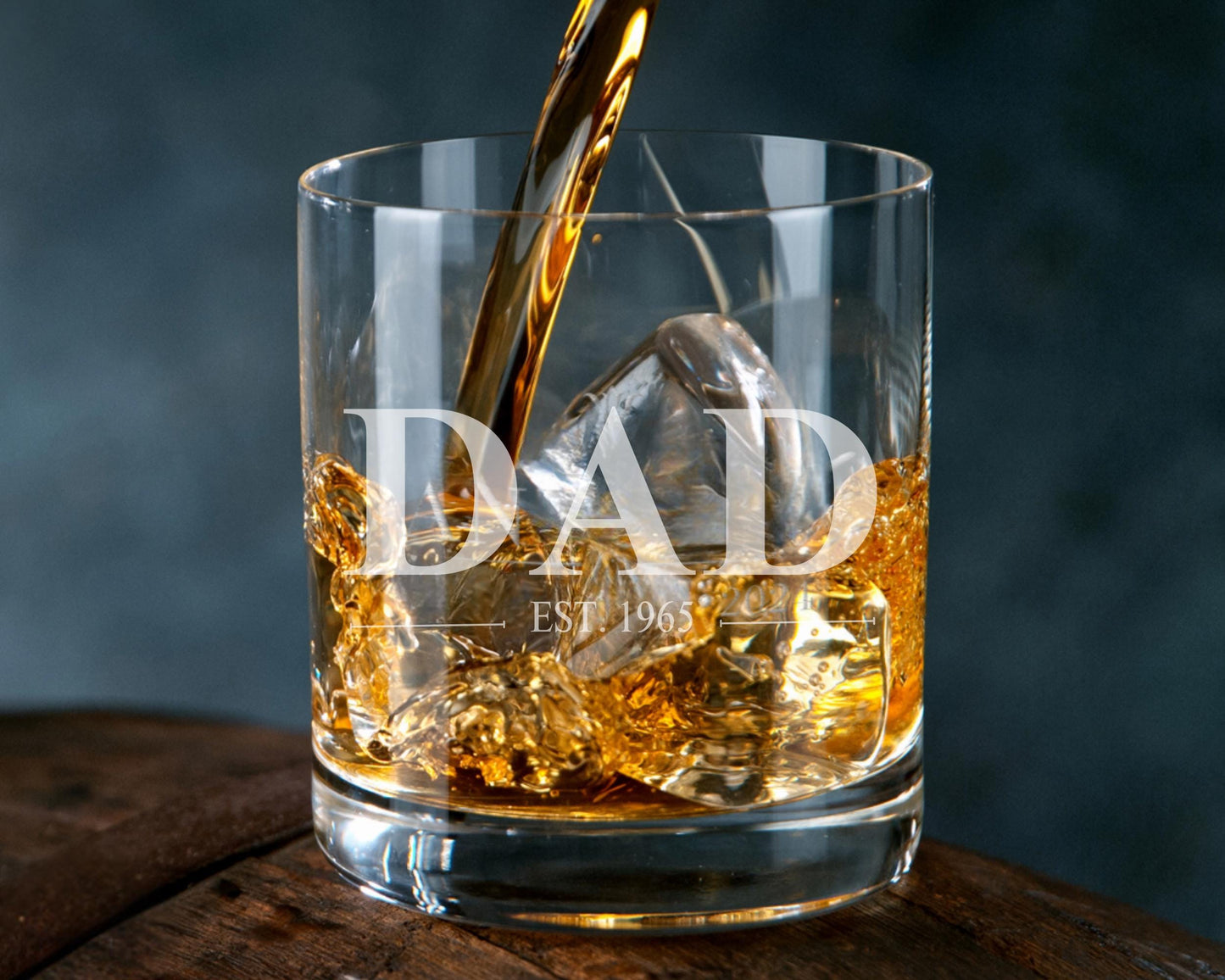 Personalized Dad Established YEAR Whiskey Glass