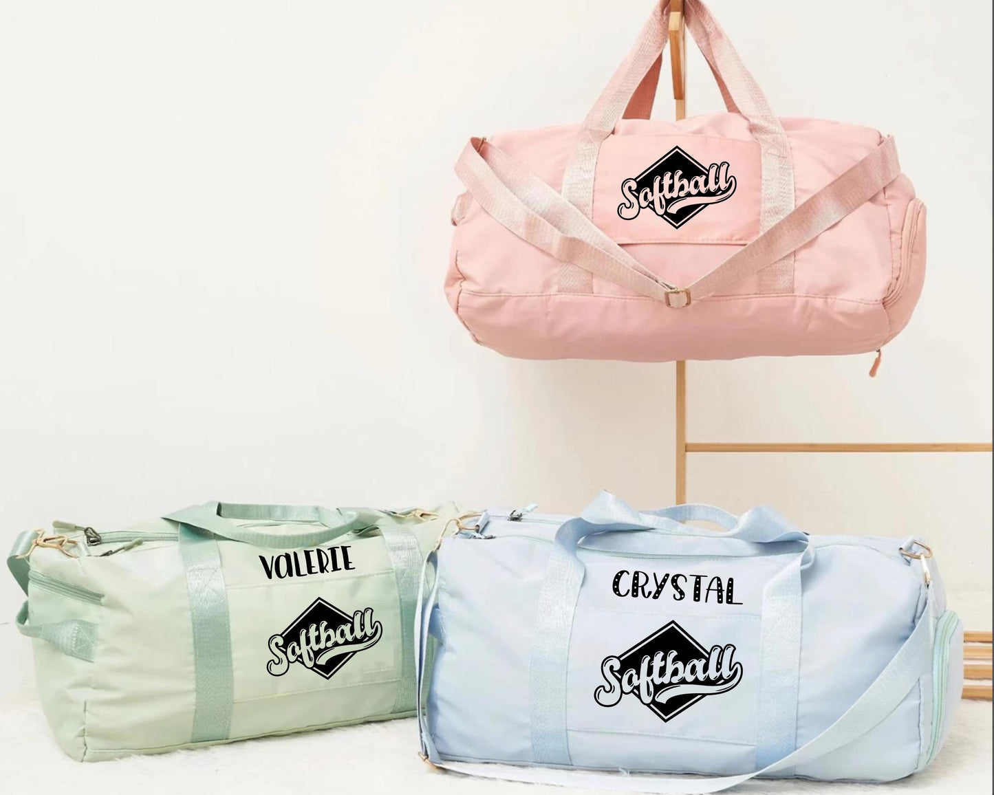 Custom Softball Duffel Bag – Personalized Name & Player Role