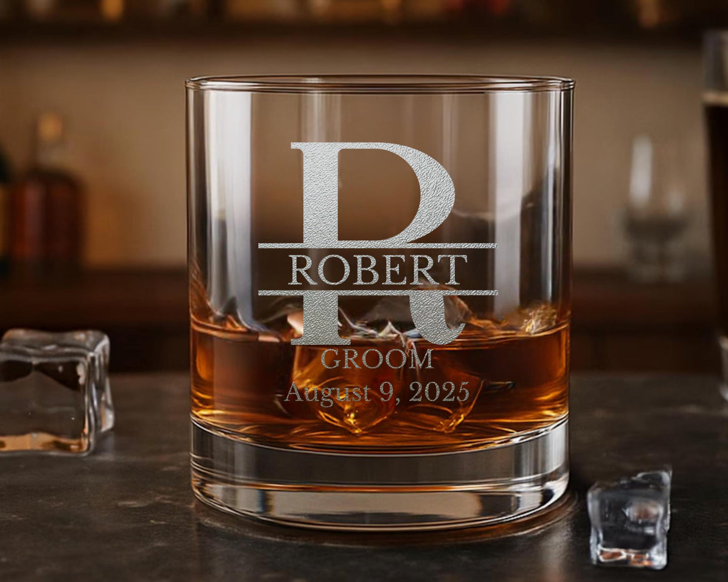 Engraved Groomsman 10oz Whiskey Glass
