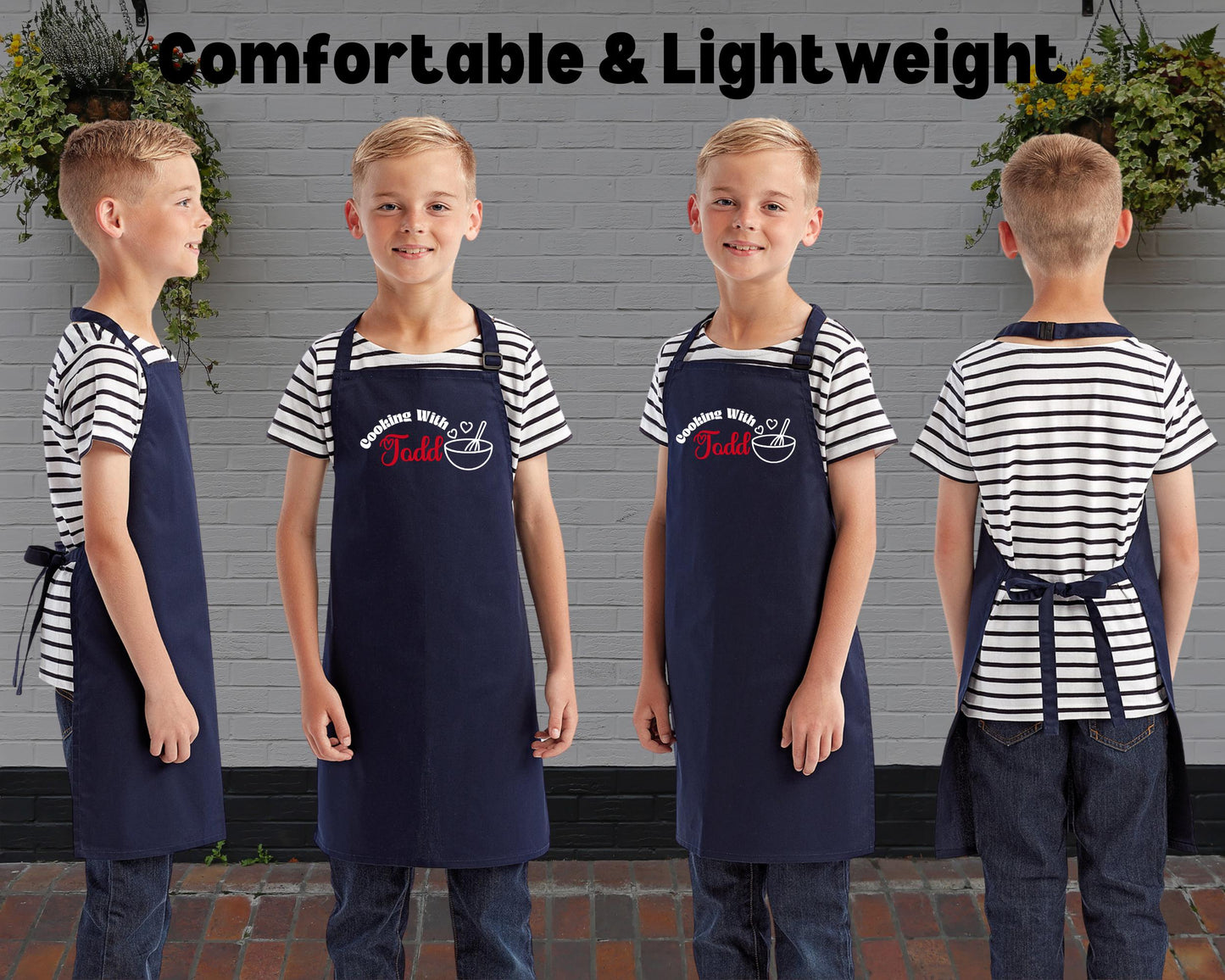 Personalized "Cooking with" Kids Apron - Custom Name Children's Cooking Apron