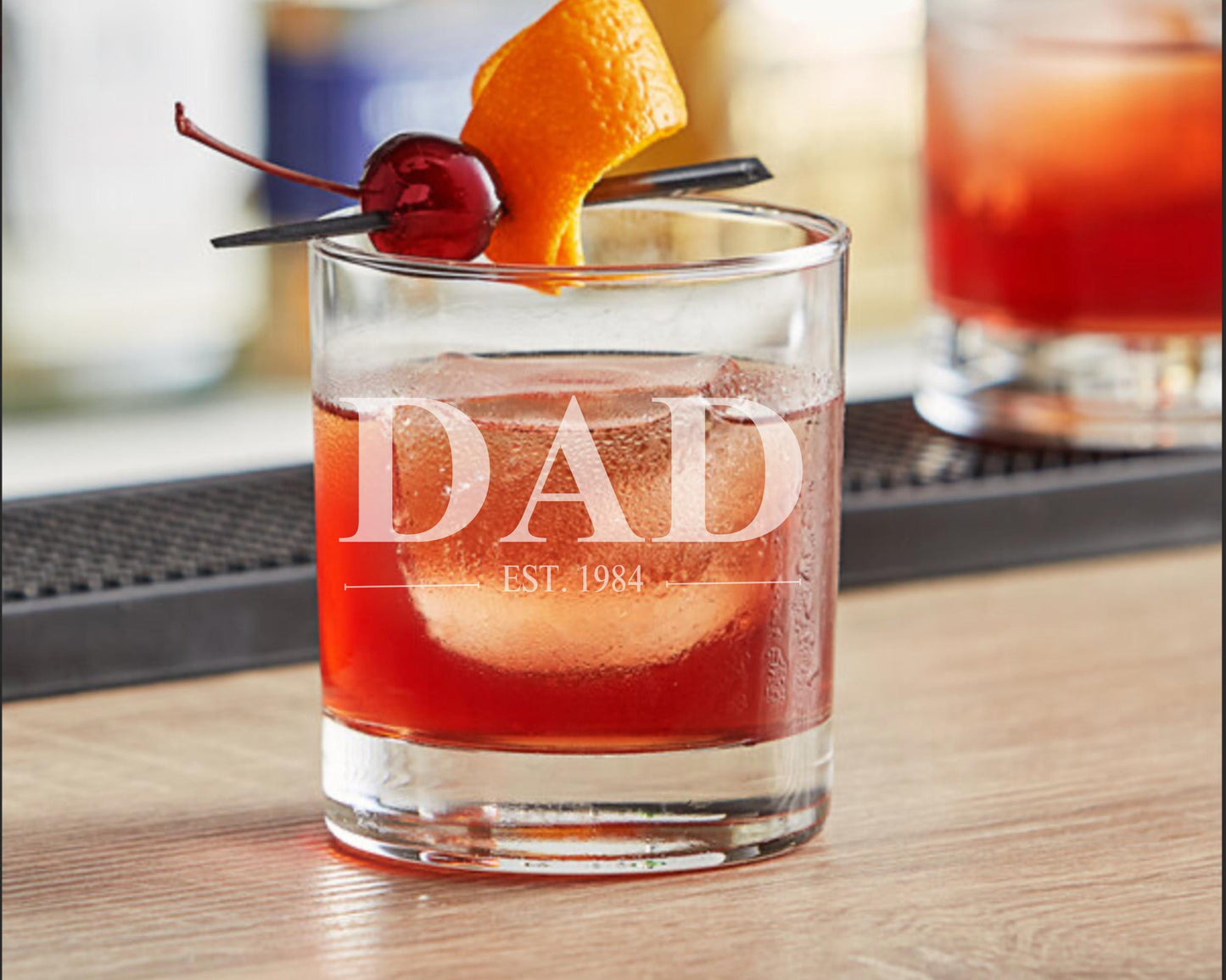Personalized Dad Established YEAR Whiskey Glass