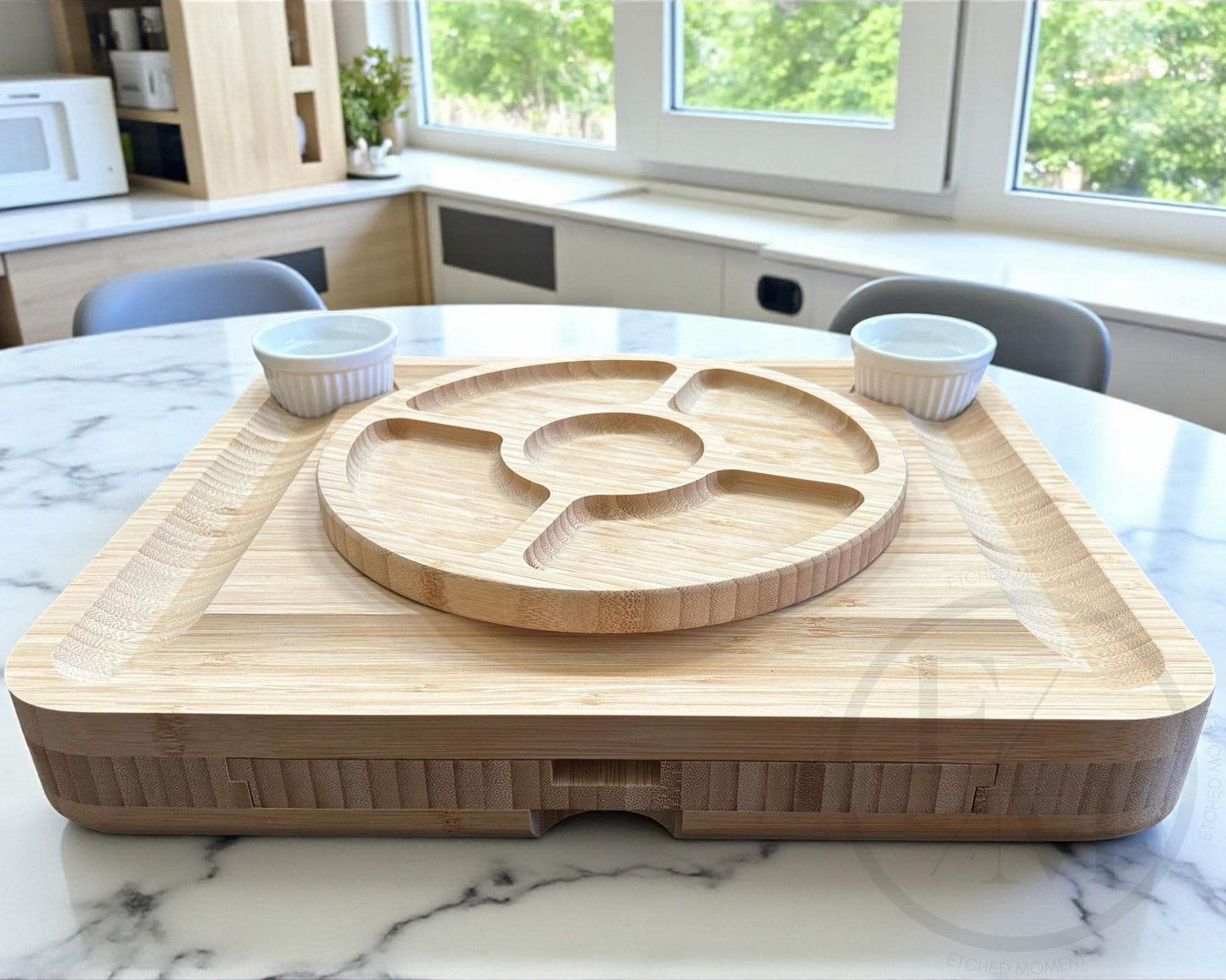 Personalized Charcuterie Board with Utensils for Family / Housewarming