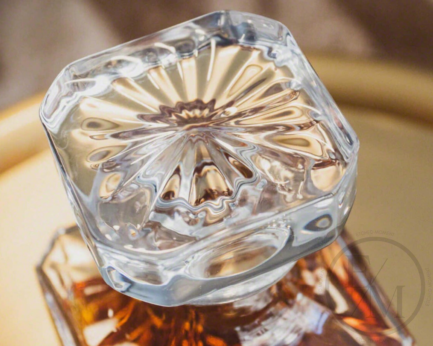 Engraved Whiskey Decanter - Luxury Whiskey Decanter Set With Custom Monogram, Glasses & Coasters