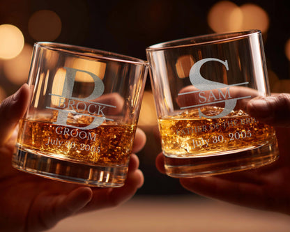 Engraved Groomsman 10oz Whiskey Glass