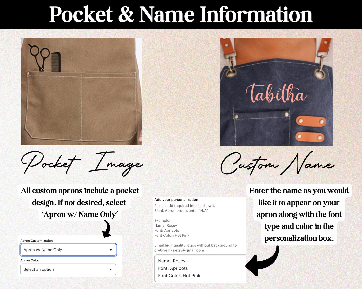 Custom Hair Stylist Apron – Barber Apron