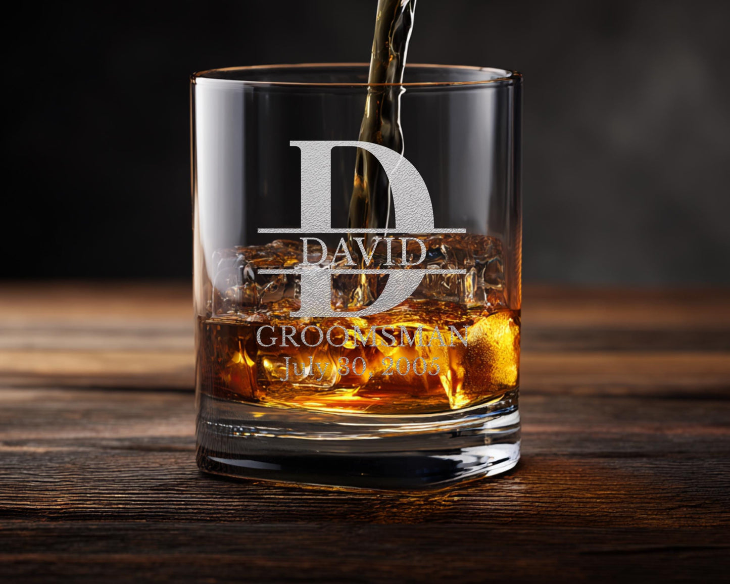 Engraved Groomsman 10oz Whiskey Glass