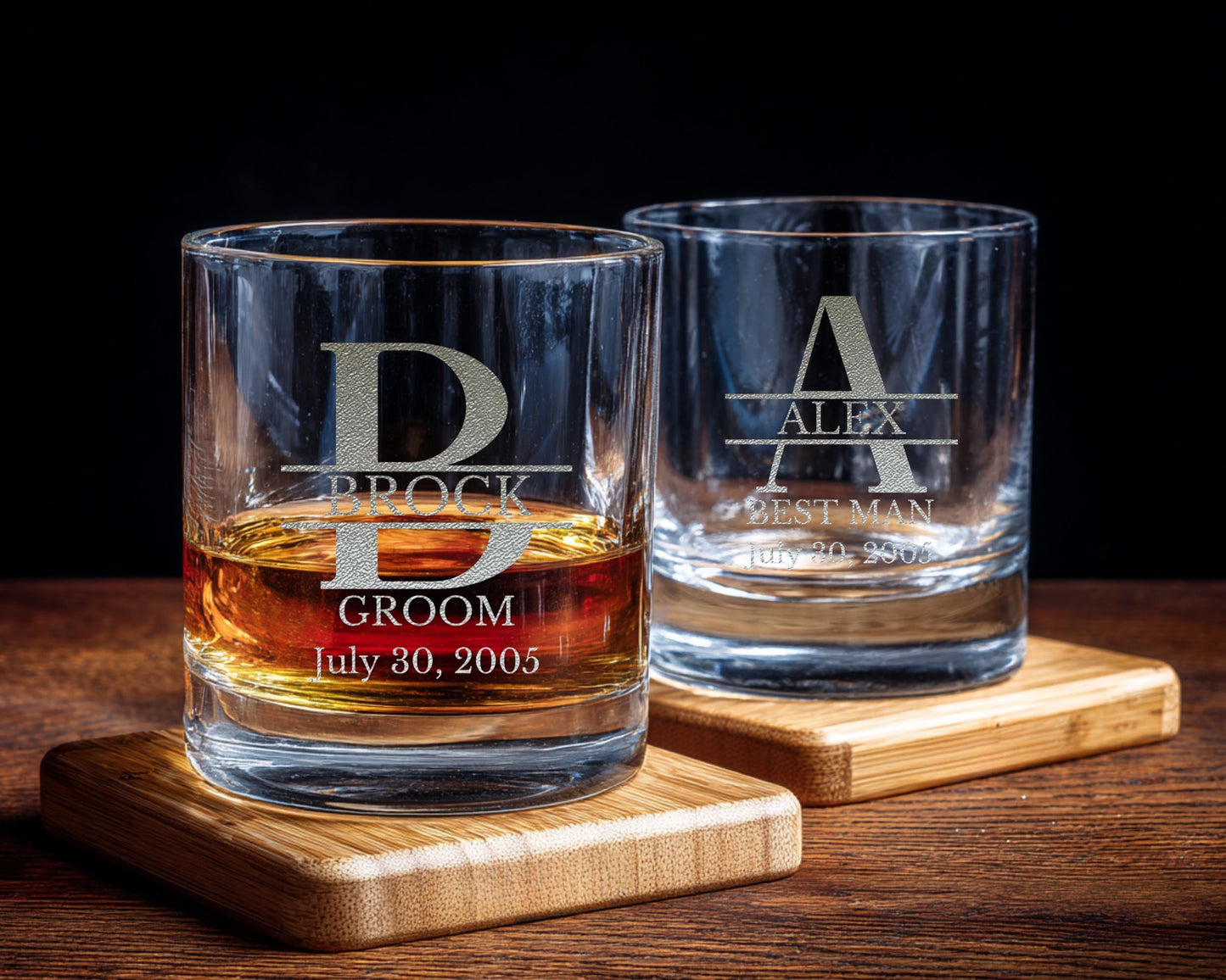 Engraved Groomsman 10oz Whiskey Glass