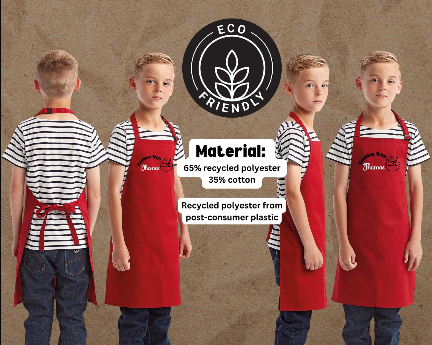 Personalized "Cooking with" Kids Apron - Custom Name Children's Cooking Apron