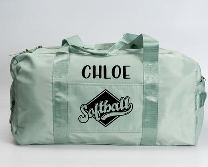 Custom Softball Duffel Bag – Personalized Name & Player Role