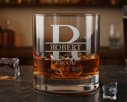 Engraved Groomsman 10oz Whiskey Glass
