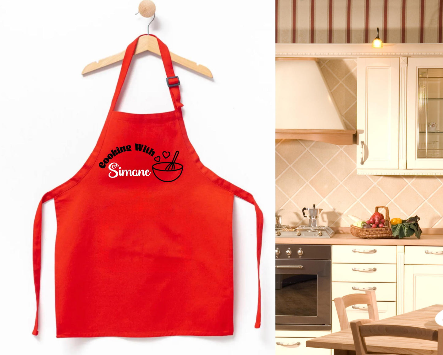 Personalized "Cooking with" Kids Apron - Custom Name Children's Cooking Apron