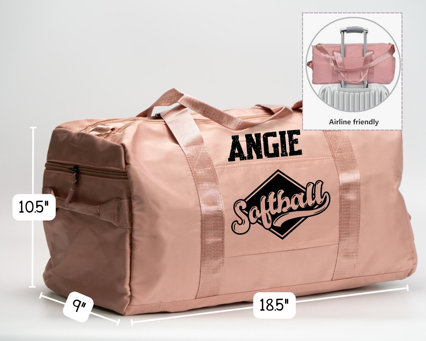 Custom Softball Duffel Bag – Personalized Name & Player Role