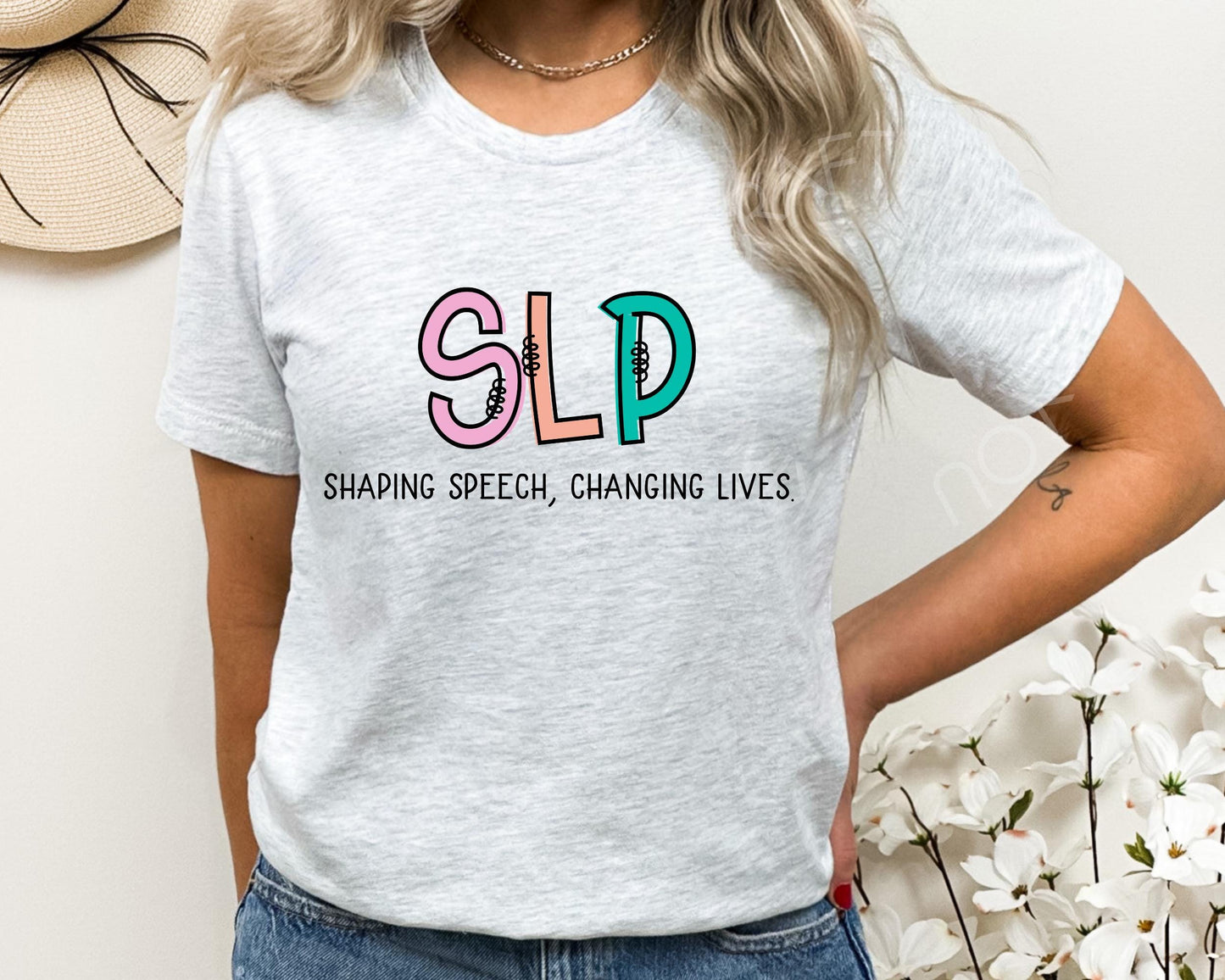Ladies Crewneck SLP Shirt – Shaping Speech Changing Lives