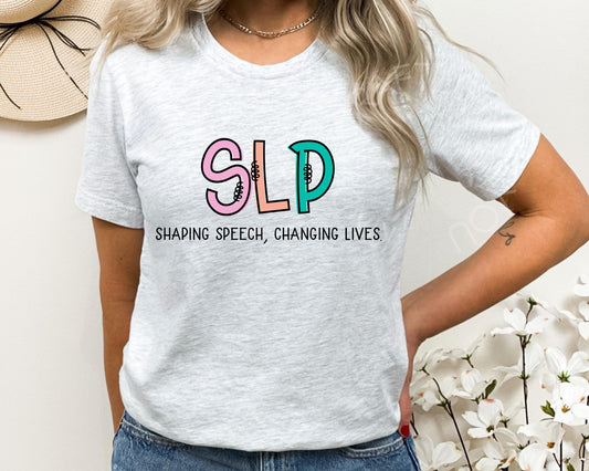 Ladies Crewneck SLP Shirt – Shaping Speech Changing Lives