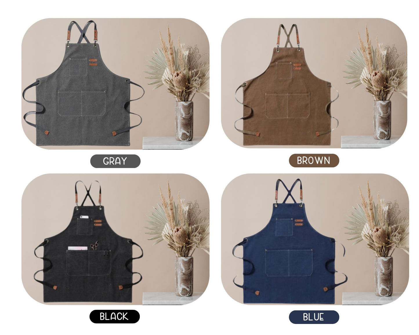 Personalized "Plant Mama" or "Plant Daddy" Gardening Canvas Apron