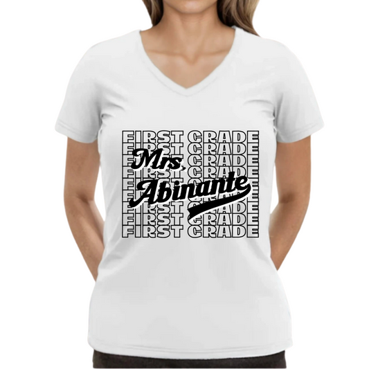 Custom Grade / Role - Ladies V-Neck T-Shirt