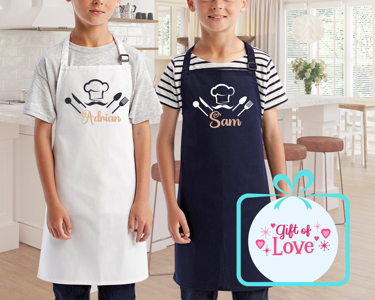 Personalized Kids Apron - Custom Children's Cooking Apron