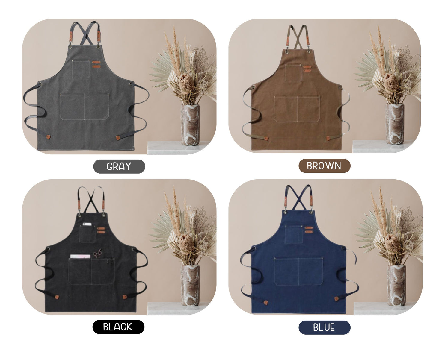 Personalized "Let's Get Dirty" Gardening Canvas Apron
