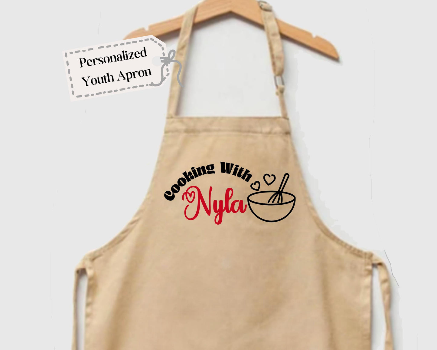 Personalized "Cooking with" Kids Apron - Custom Name Children's Cooking Apron
