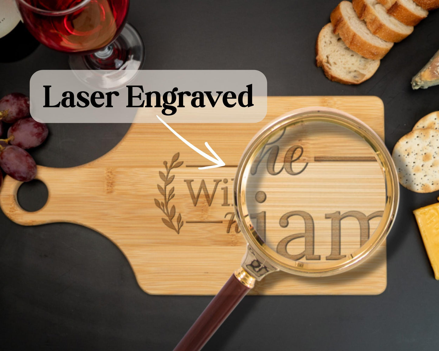 Personalized Handwriting Recipe Cutting Board - Bamboo or Walnut
