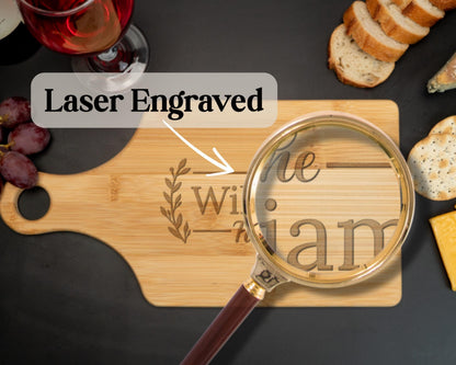 Personalized Handwriting Recipe Cutting Board - Bamboo or Walnut