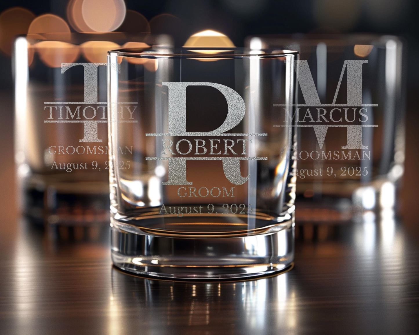 Engraved Groomsman 10oz Whiskey Glass