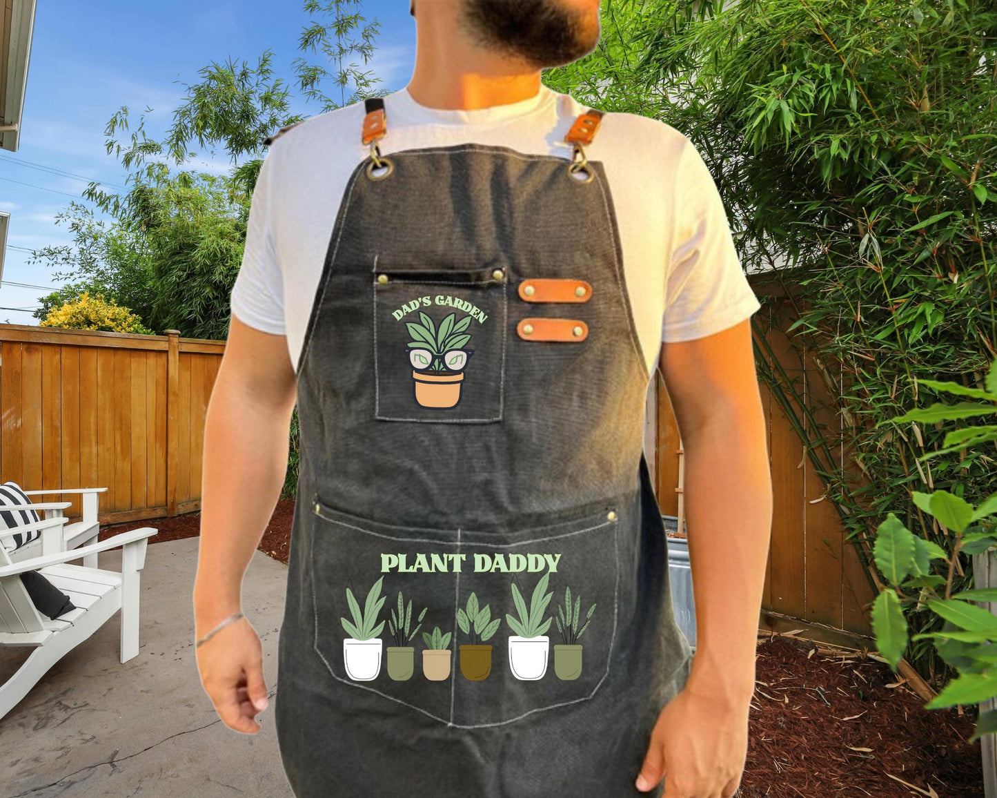 Personalized "Plant Mama" or "Plant Daddy" Gardening Canvas Apron