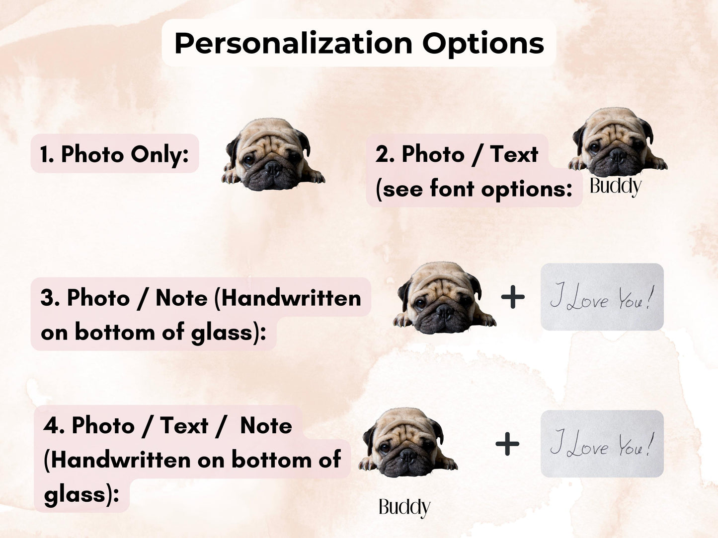 Custom Dog Photo Engraved Whiskey Glass