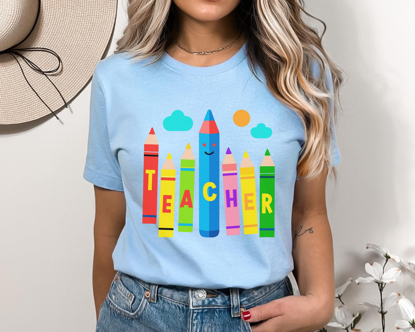 Unisex Colorful Teacher T-Shirt – Bright Graphic Tee for Educators
