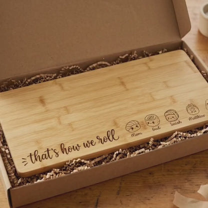 Personalized Sushi Family Serving Board